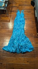 Blue Sequin Sparkle Dance Dress Size Small