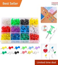 Push Pins Color Thumb Tacks 600 Count Steel Point Plastic Heads Map Bulletin