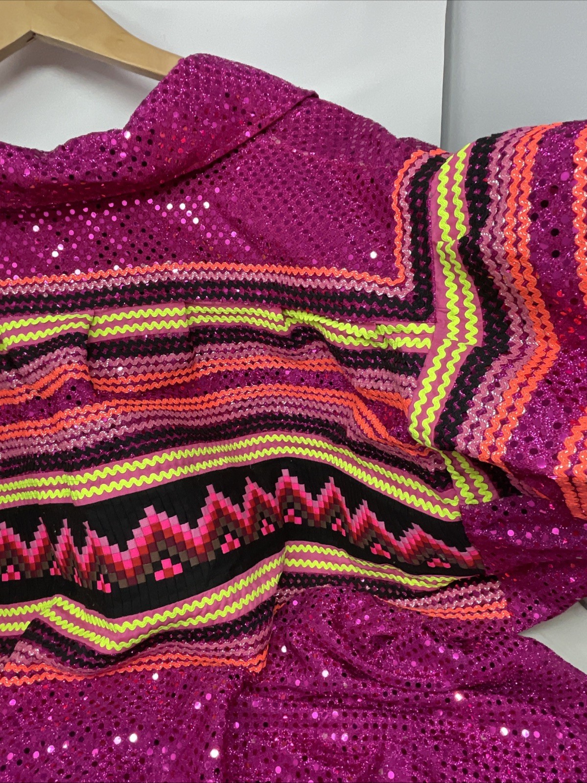 Handmade Iridescent Sequined Patchwork Pullover T… - image 14