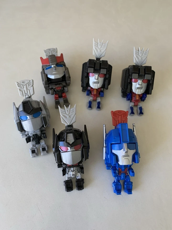TRANSFORMERS Alt-Modes Big Heads Starscream Silver Optimus Ultra Magnus Nemesis - Imagem 4 de 4