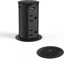 Pop Up Power Outlet 2.5 Inch Recessed Flush Mount USB C 4 AC Desktop Socket Tool