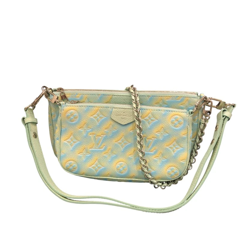 LOUIS VUITTON Multi Pochette Accessoires Blue Monogram Shoulder Bag #OKB2307