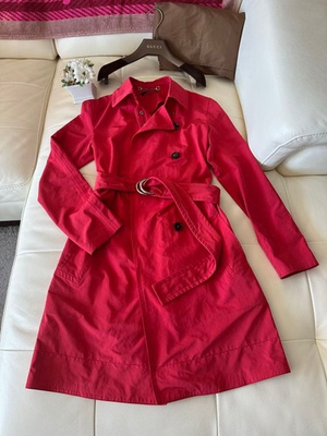 #ad #ad USED GUCCI TRENCH COAT RED SIZE 36 M ACCEPTABLE $394.99