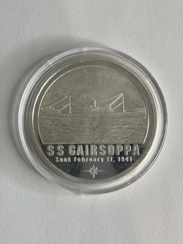 New ListingSS Gairsoppa .999 1 oz Silver Round Shipwreck Silver sunk by WWII U-boat