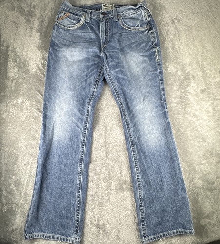 Ariat Jeans Mens 33x32 Blue M5 Slim Straight Cowboy Workwear Western