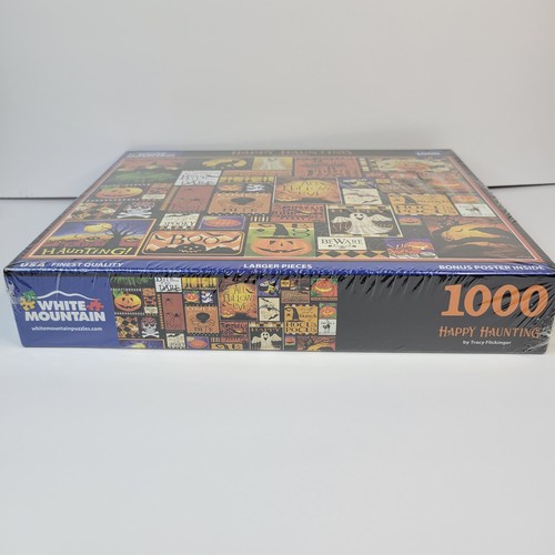 2025 White Mountain Happy Haunting 1000 pc Halloween Puzzle Country Folk Tracy F - Picture 4 of 12