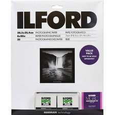 Ilford Multigrade V RC Deluxe Glossy Surface Black  White Photo Paper and 2x HP
