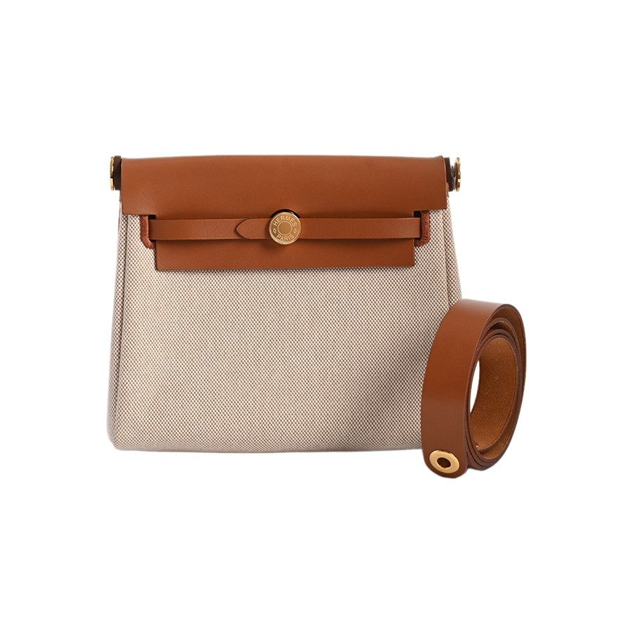HERMES Herbag20 HANDBAG / Ecru Women