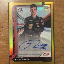 Topps 2025 Chrome Formula 1 F3 Tuukka Taponen Autograph Serial Numbered /50 ART