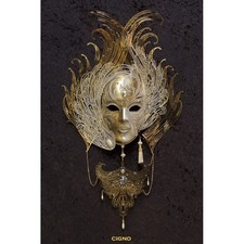 Original Venetian Mask Carnival Masks From Venice Hand Made Swan Gold