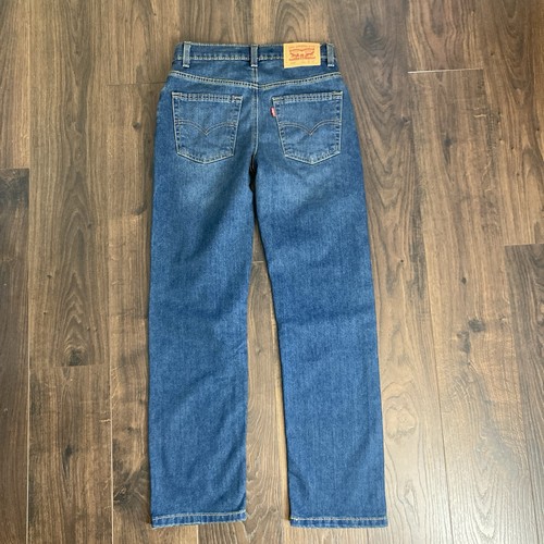 NEW LEVI boys 12 regular 26x27 STYLE 514 STRAIGHT adjustable waistband jeans BTS - Picture 6 of 8