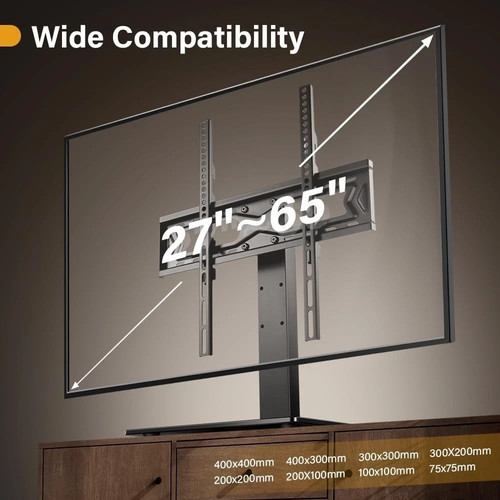 Universal TV Stand for 27-65 Inch LED LCD TV Swivel Table Top TV Stand with 30 D - Picture 4 of 6