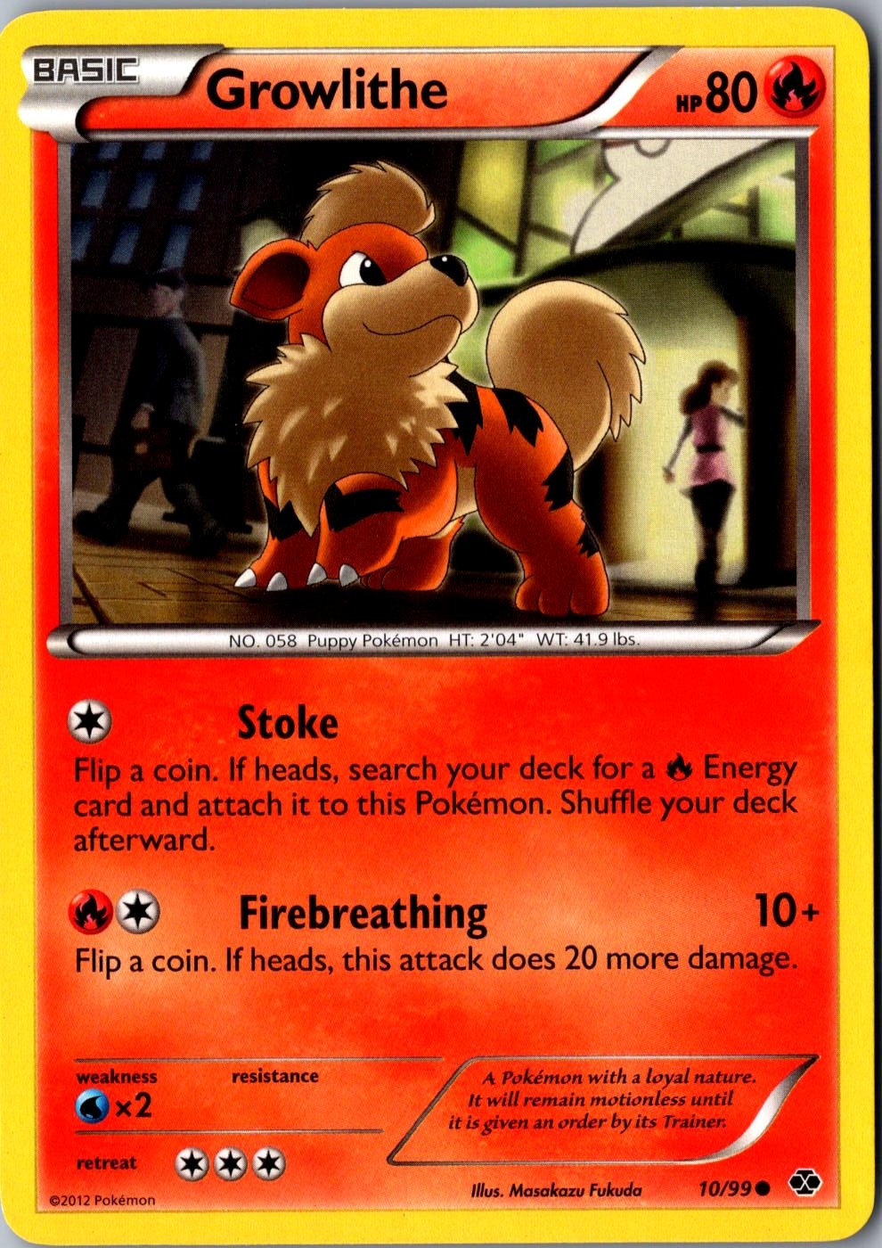 Growlithe 10/99 Common Next Destinies Lightly Played Pokemon Card TCG Single