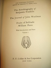 Autobiography of Benjamin Franklin Harvard Classics 1909 HC Book
