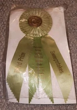 VTG AKC 1983 Potomc Valley Springer Spaniel Club 3rd Rize Ribbon Manassas Va