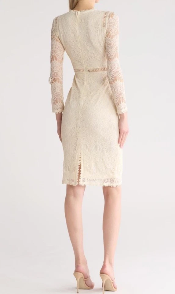 Vestido Love X Diseño Mujer S Marfil Encaje Vaina Coqueta Femenino Romántico Boho Foto 2 de 4