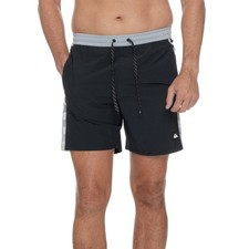  80 Quiksilver Men's Jefford Gradient Checkerboard Swim Shorts-Black-Medium-New