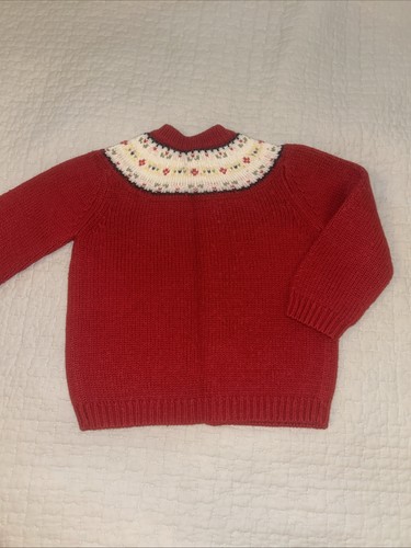 Baby Gap Girls Wool Cotton Blend Nordic Button Sweater 2 Years Cardigan - Picture 6 of 6
