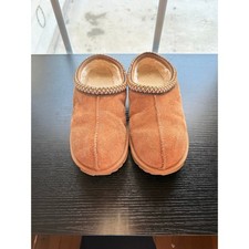 UGG Tasman Slippers Chestnut Brown Suede Sheepskin Lined Women s Size 5