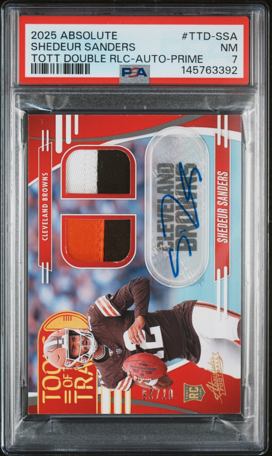 Shedeur Sanders Panini Absolute Tools of the Trade Double Relics #TTDSSA Base