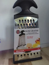 SLIM GRATER Norpro Stainless Steel Grip-EZ Slim Grater with 3 surfaces- New!