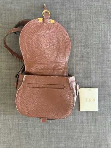 Chloe Marcie Saddle Bag Schultertasche Crossbody klein Leder hellbraun braun Kalbsleder OG - Bild 9 von 9