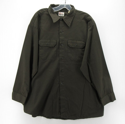 VTG Wrangler Casey Jones Shirt Men XL Green Button Up Utility Workwear 70s 80s