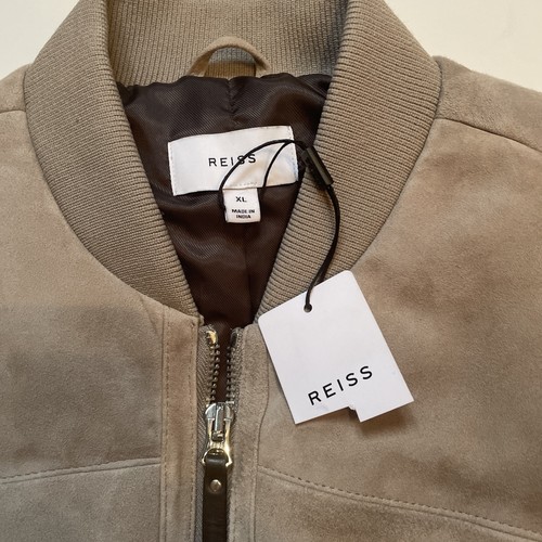 NWT REISS Cobar -LS Suede Zip Front Taupe Vest Size XL - Picture 2 of 12