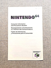 Nintendo 64 Consumer Information and Precautions Booklet Only - N64 Nintendo 64