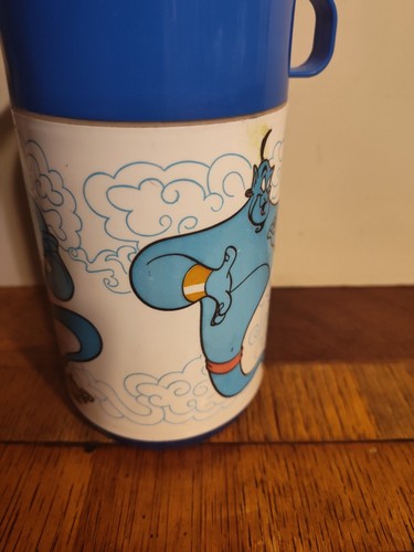 Vintage Disneys Aladdin Thermoskanne Blue Genie 8 Unzen Kapazität - Bild 4 von 7