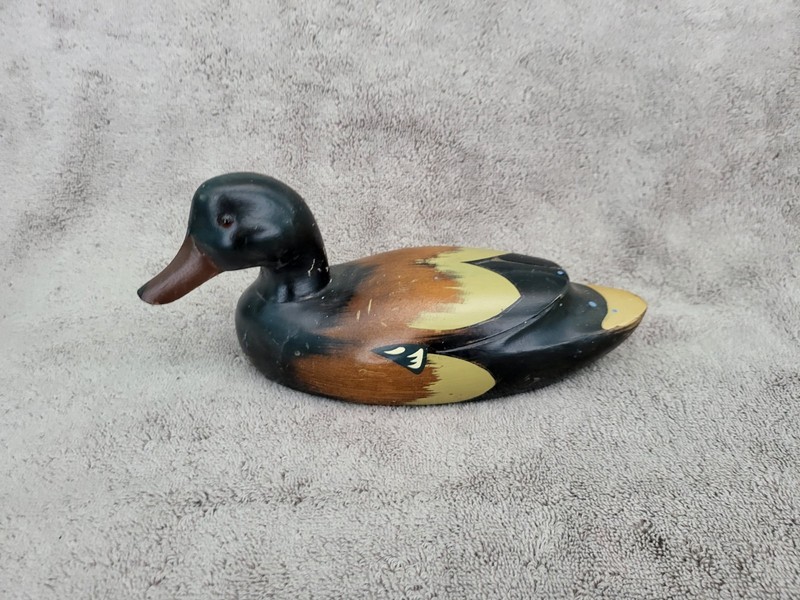 Vintage Country Lures Emporium of Maine Wooden Duck Decoy 9 1/2" long