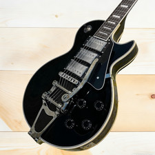 Custom Electric Guitar Black Color Mahogany Body Bigsby Tremolo System