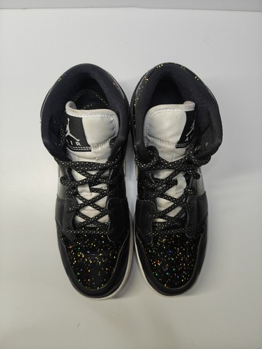 NIKE Jordan 1 mid black glitter 7Y - Pre-owned - Picture 6 of 6