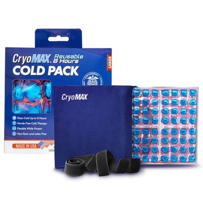 CryoMAX Cold Pack, Reusable, Latex Free, 8 Hour Cold Therapy, Large, 12'' x 12...