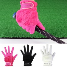 Fashion Women Winter Warm Gloves Faux Fur Suede Golf Gloves Thick Plus Velvet