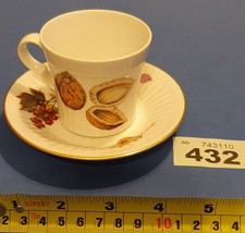 Rare Royal Worcester Evesham / Wild Harvest Expresso Coffee Cup & Saucer (432)