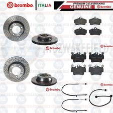 FÜR PORSCHE 996 997 CARRERA 911 VORNE HINTEN BREMBO BREMSSCHEIBEN BELÄGE DRAHTSENSOREN