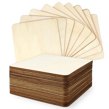 25Pcs 6 x 6 Inches Unfinished Basswood Sheets for Crafts, Wood Squares for DI