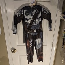 Star Wars The Mandalorian Child Costume Helmet Jumpsuit Size Small