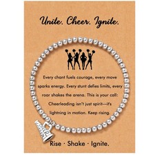 Cheer Gifts, Cheerleader Charm Bracelet Cheerleading Stuff, Cheer Dancer Gifts 
