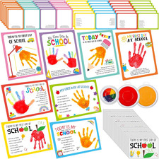 48 Set Back to School Handprint Craft for Kids DIY Handprint Photo Props Classro