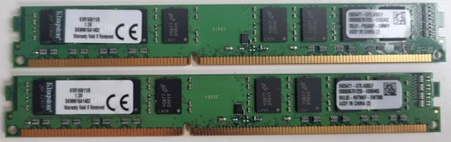 Kingston 2x 8GB DDR3-1600MHz 240-pin KVR16N11/8 RAM Modul [Gebraucht]