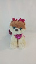Poochie & Co. Pomeranian Dog Pink Confetti Sequins Plush Purse
