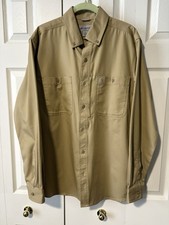 Carhartt Shirt Men's M Rugged Professional Relaxed Long Sleeve 102538 Beige