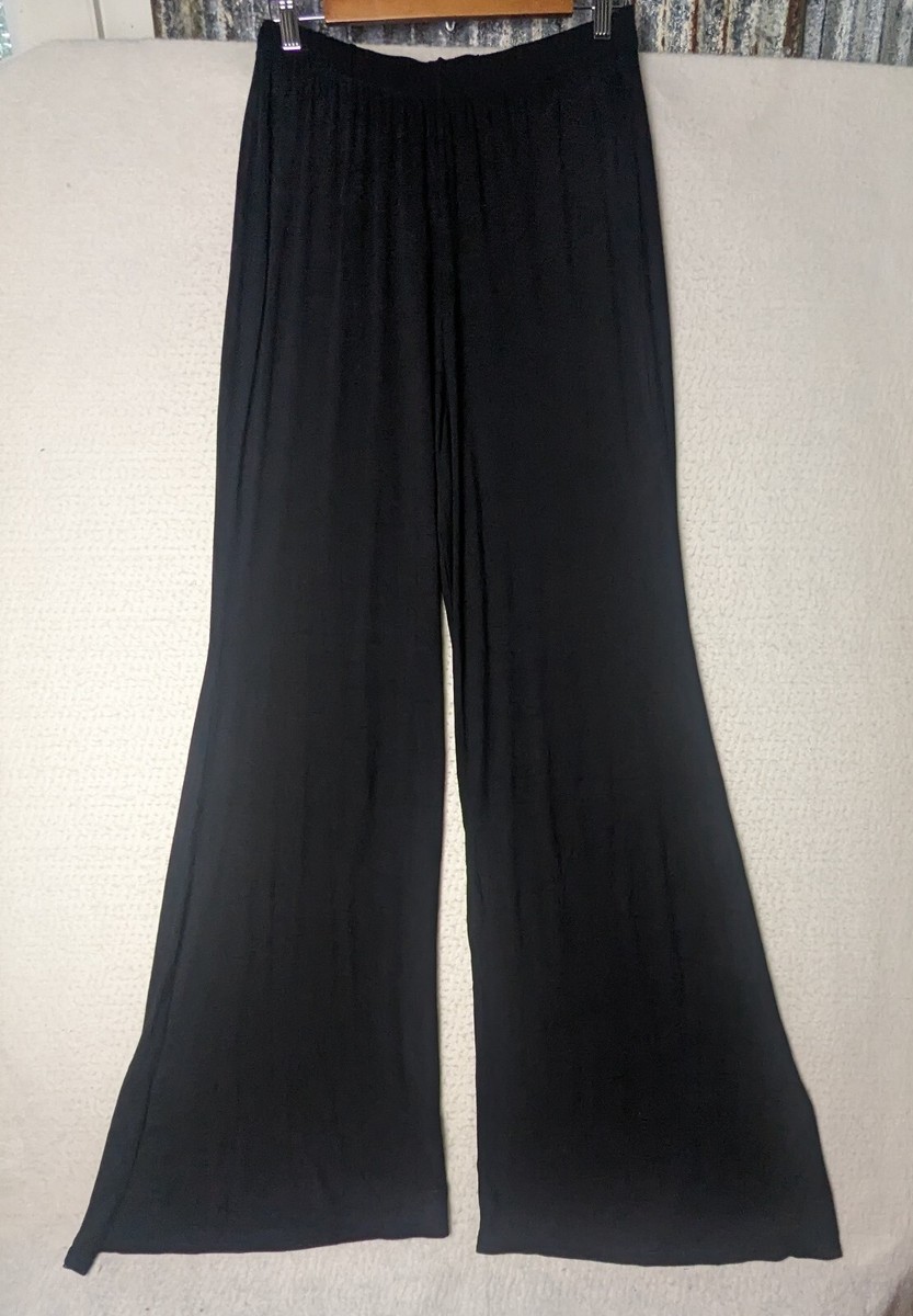 Pretty Little Thing Pants Womens 2X Plus Black Flare Leg Slit
