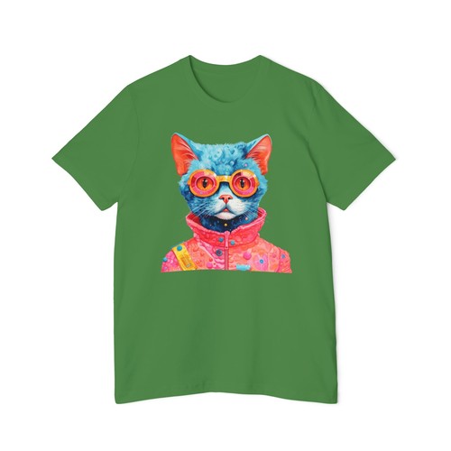 Retro Blue Cat T-Shirt, American Patriotic Shirt, Unisex, Short Sleeve Jersey - Picture 25 of 56