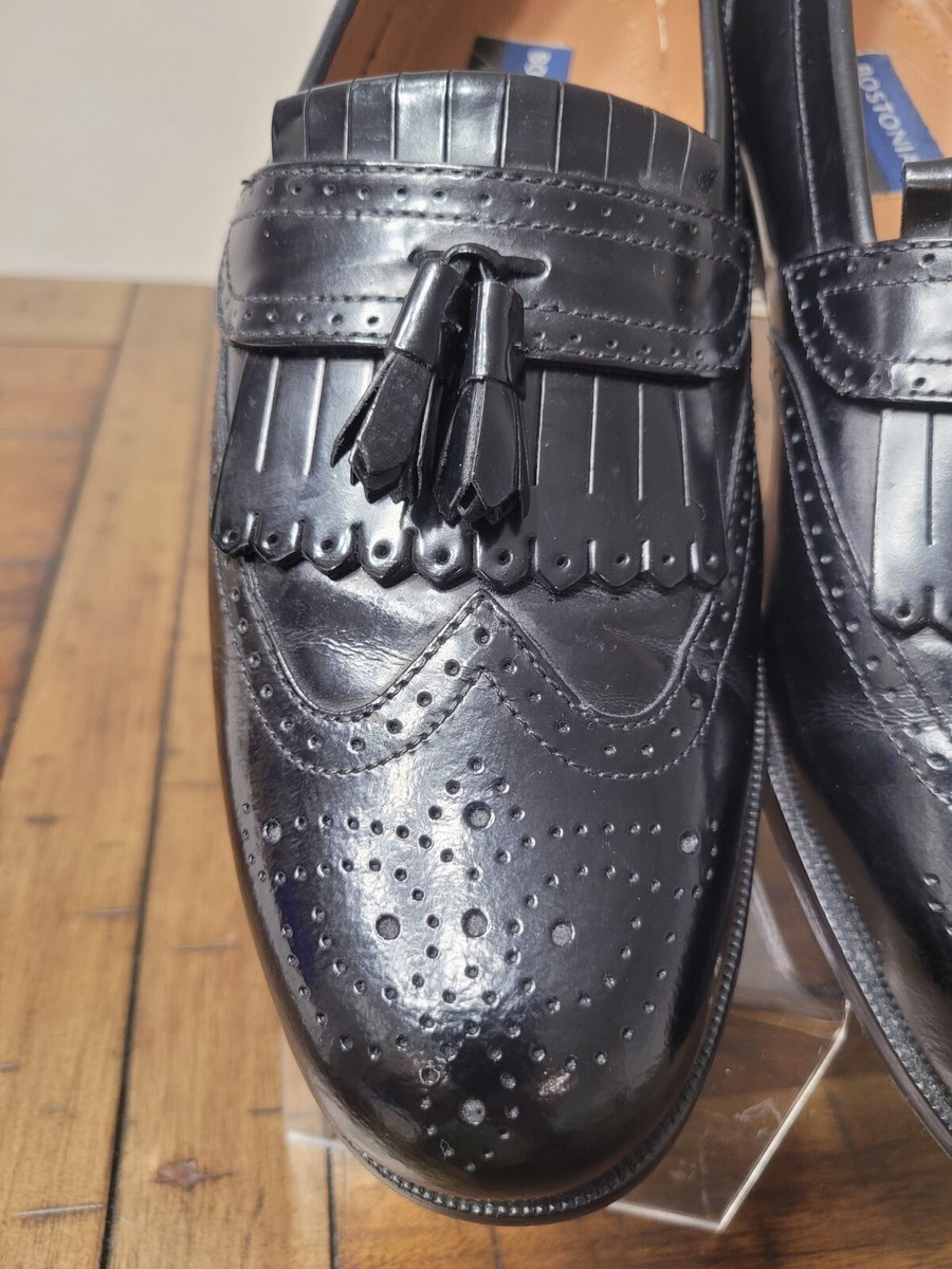 Bostonian Classics Shoes Men's 10M First Flex Black Tassels Wing
