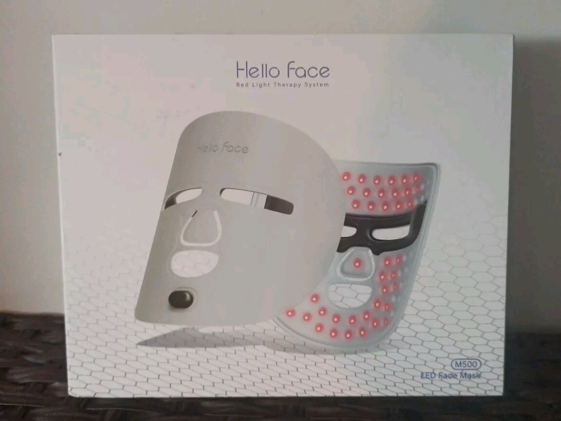 Hello Face Red Light Therapy System, Led Face Mask M500 Gray Color