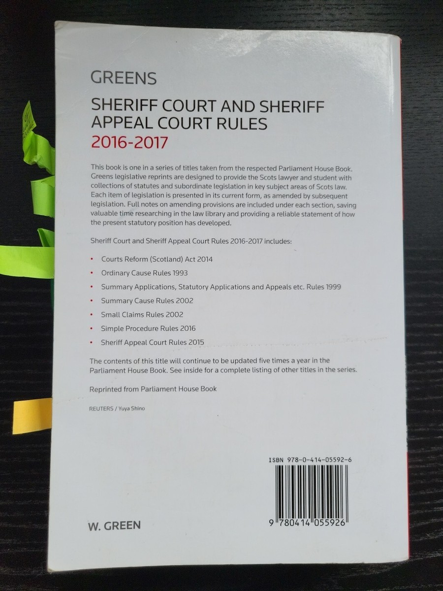Civil Court Sheriff Court Ordinary Cause Rules Sheriff Court