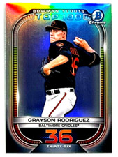 2021 Bowman Baseball #BTP-36 Grayson Rodriguez Bowman Scouts Top 100 Refractor